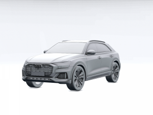 audi q8 2019 detailed interior 3D Model