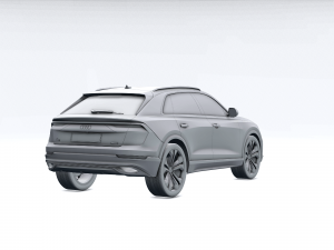 audi q8 2019 detailed interior 3D Model