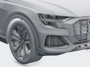 audi q8 2019 detailed interior 3D Model