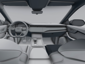 audi q8 2019 detailed interior 3D Model
