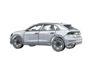 audi q8 2019 detailed interior 3D Model