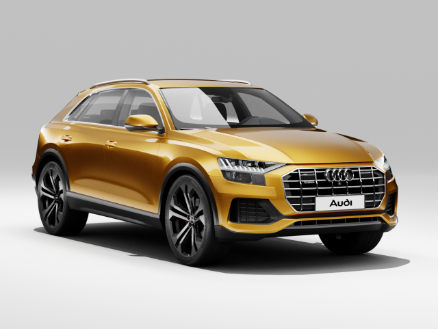 audi q8 2019 detailed interior 3D Model .c4d .max .obj .3ds .fbx .stl .blend 