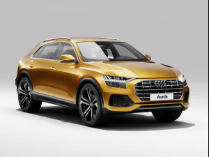 Audi Q8 2019 detaylı i&ccedil; mekan 3D Model