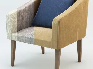 kursi berlengan klasik Model 3D