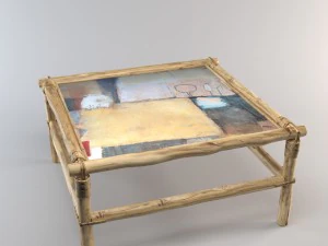 bamboe salontafel 3D Model