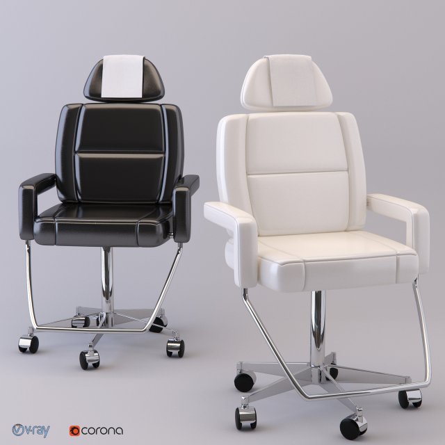 care chair or barber chair 3D मॉडल .c4d .max .obj .3ds .fbx .stl .blend 