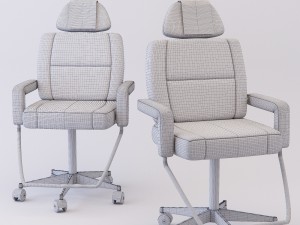 care chair or barber chair 3D मॉडल