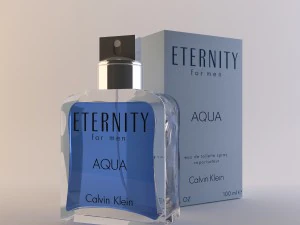 perfume calvin klein eternity for men aqua 100ml 3D Model