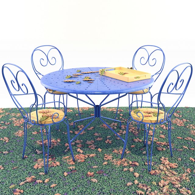 garden table 3D Model .c4d .max .obj .3ds .fbx .stl .blend 