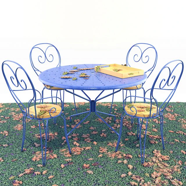 garden table 3D Model .c4d .max .obj .3ds .fbx .stl .blend