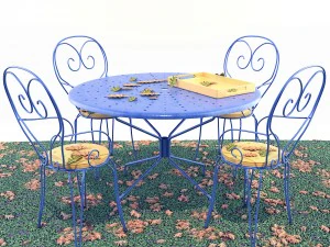 花园桌 3D 模型