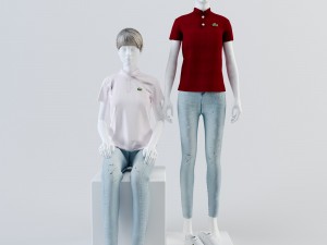 lacoste woman mannequinpose1 3D Model