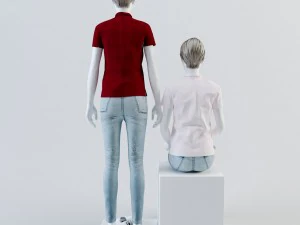 lacoste woman mannequinpose1 3D Model