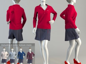 lacoste woman mannequin 3D Model
