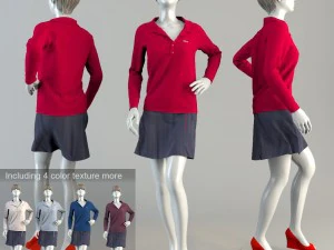 maniqu&iacute; mujer lacoste Modelo 3D