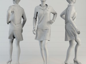 lacoste woman mannequin 3D Model