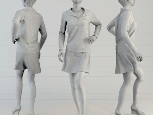 lacoste woman mannequin 3D Model
