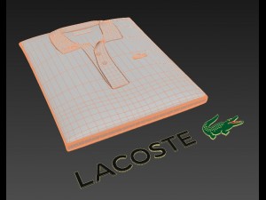 lacoste polo t-shirt and logo 3D 모델