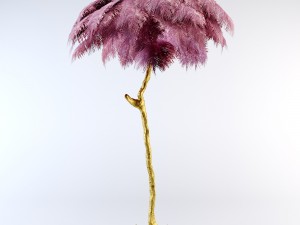 ostrich feather lamp 3D Model