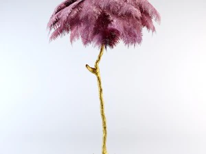 лампа зі страусиного пір'я 3D Модель