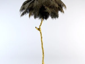 ostrich feather lamp 3D Model