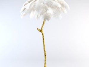 ostrich feather lamp 3D Model