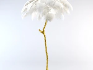 ostrich feather lamp 3D Model