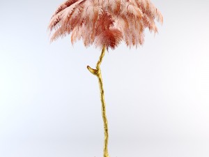 ostrich feather lamp 3D Model
