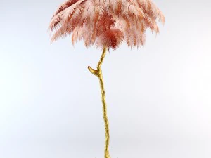 ostrich feather lamp 3D Model
