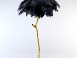 ostrich feather lamp 3D Model