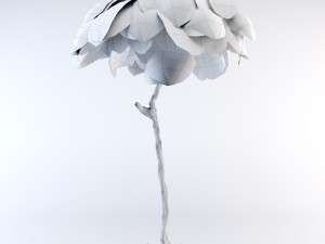 ostrich feather lamp 3D Model
