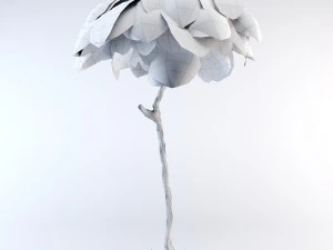 ostrich feather lamp 3D Model