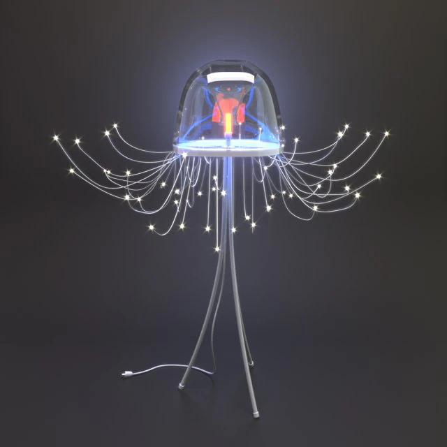 jellyfish lamp spira mirabilis 3D Model .c4d .max .obj .3ds .fbx .stl .blend 