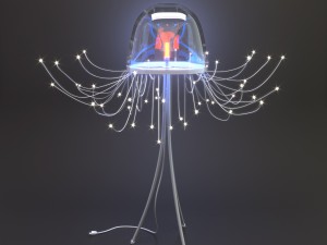 jellyfish lamp spira mirabilis Modello 3D