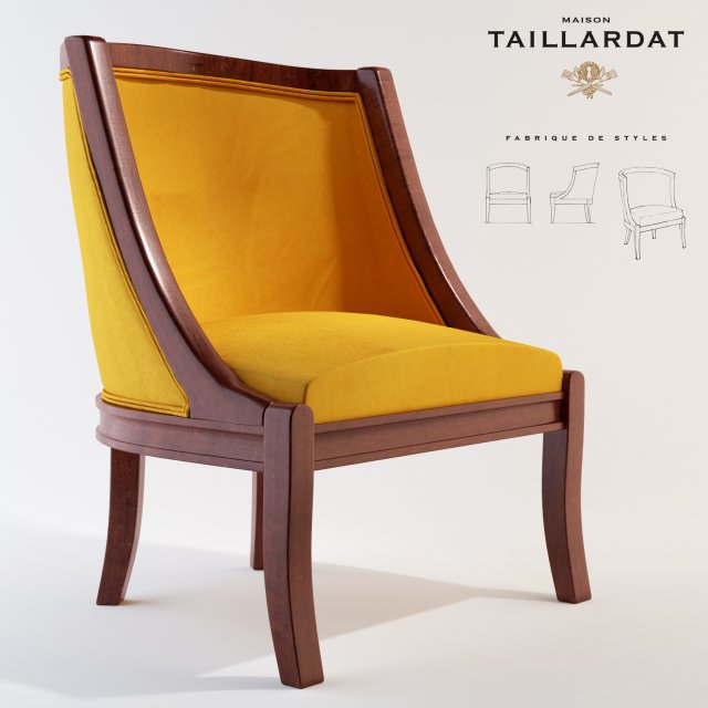 armchair isabella 3D मॉडल .c4d .max .obj .3ds .fbx .stl .blend 
