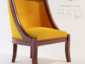 armchair isabella 3D Model