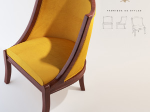 armchair isabella 3D मॉडल
