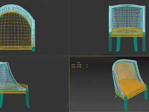 armchair isabella 3D मॉडल