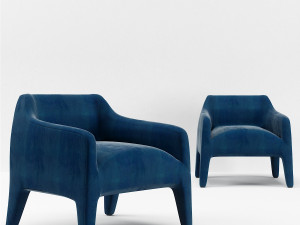 kelly armchair kl70 Modelo 3D