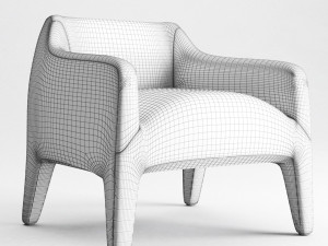kelly armchair kl70 Modelo 3D