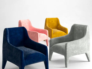 kelly armchair kl70h 3D Model