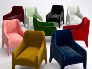 kelly armchair kl70h 3D Model