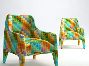 kelly armchair kl70h 3D Model