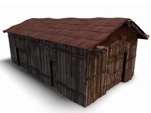wooden barn 3Dモデル