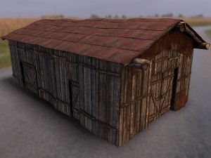 wooden barn 3D Model