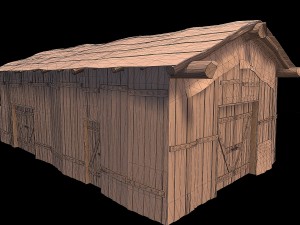 wooden barn 3D Model