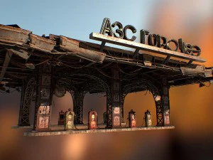 gas station 3D Model