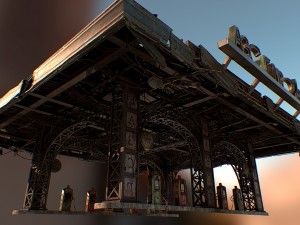 gas station 3D Модель