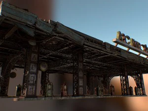 gas station 3D Model