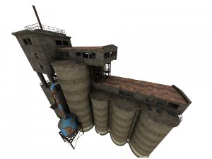 silos de granos Modelo 3D